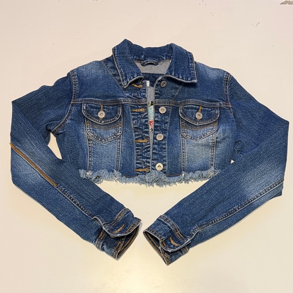 Ynq Women's Blue Denim Jean Jacket size S , for Women’s , with butterfly - Picture 2 of 13